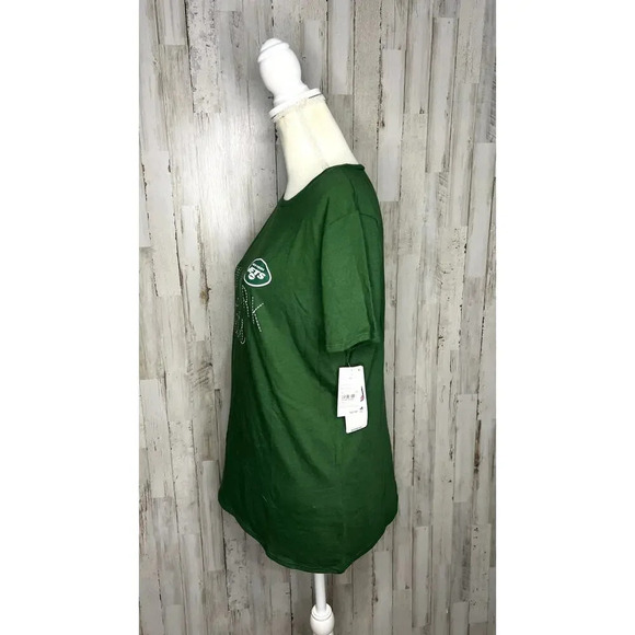 NWT NFL New York Jets Women's Medium Green Short Sleeve Crewneck T-Shirt - Picture 4 of 4